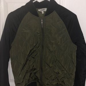 Green & Black Bomber Jacket